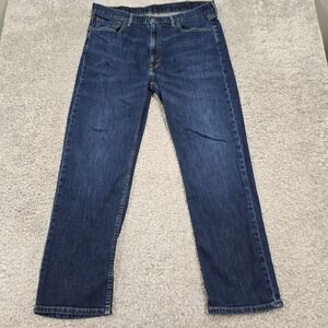 Levi's 514 Men Straight‎ Jeans 38x30 (fits 36x30) Medium Wash Stretch Casual